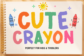 Cute Crayon Font for Playful Design Projects