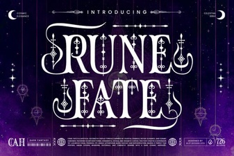 Rune Fate Font for Mythic Design & Creative Projects