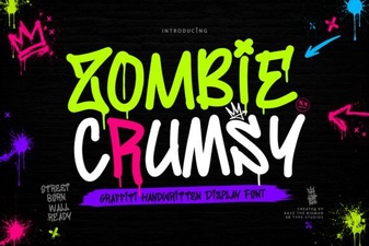 Zombie Crumsy Font: Gothic Horror Typography Design