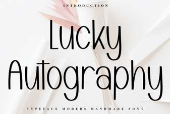Lucky Autography Font for Creative Design Projects