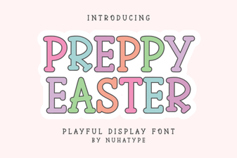 Preppy Easter Font for Festive Design Projects