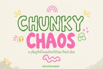 Chunky Chaos Font for Bold Design Projects